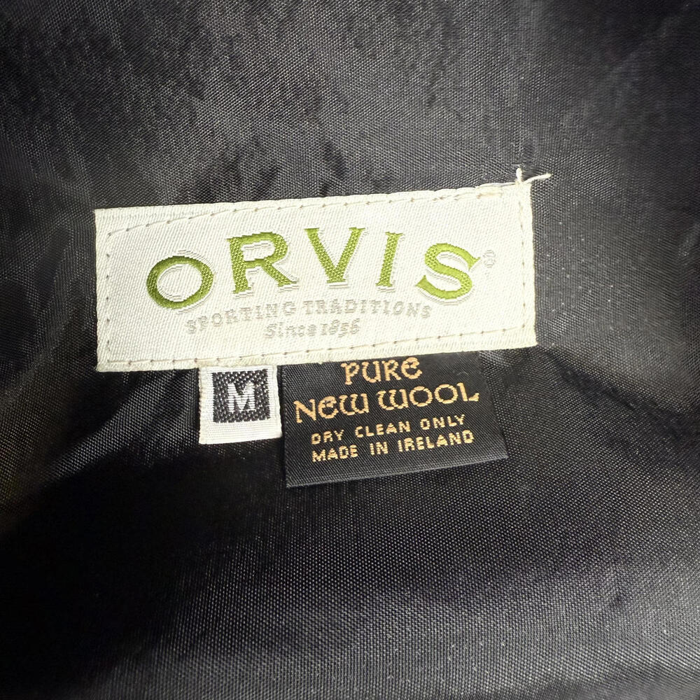 Orvis Men's Wool Blend Patchwork Brown Checked Herringbone Lined Cabbie Newsboy - Picture 6 of 9